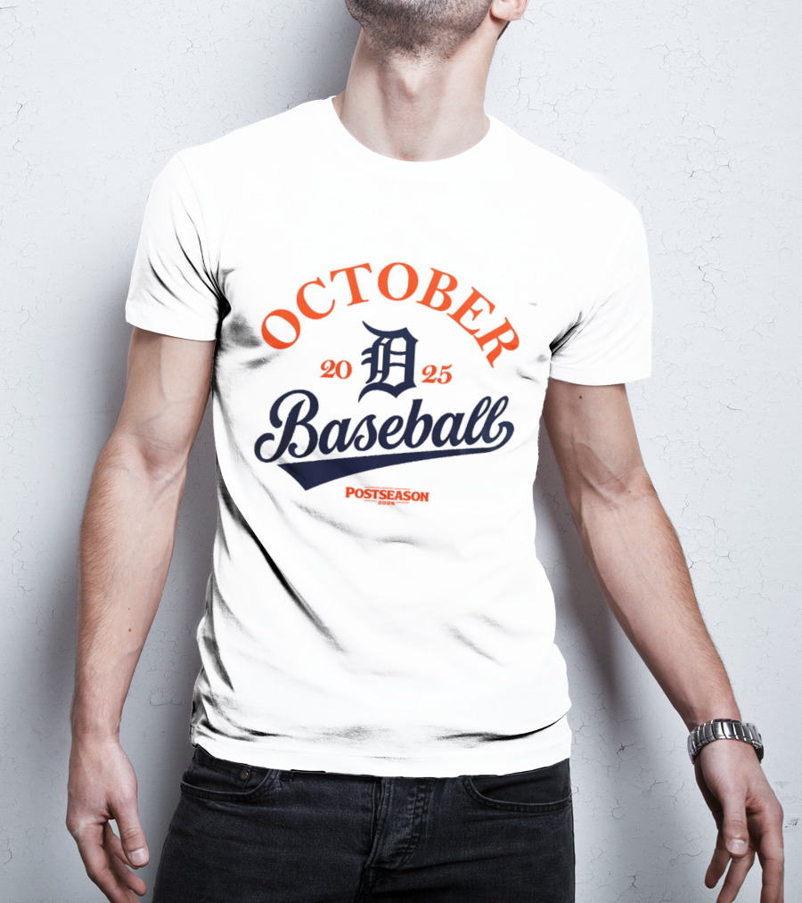 Detroit Tigers October Baseball Postseason 2025 T-Shirt