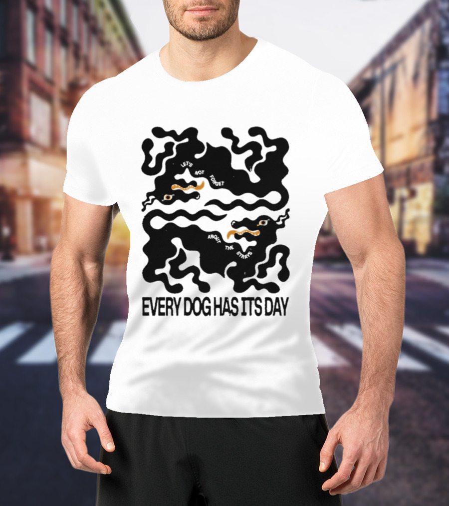 KBAR X UN IK Every Dog Has Its Day Black Abstract Dog T-Shirt