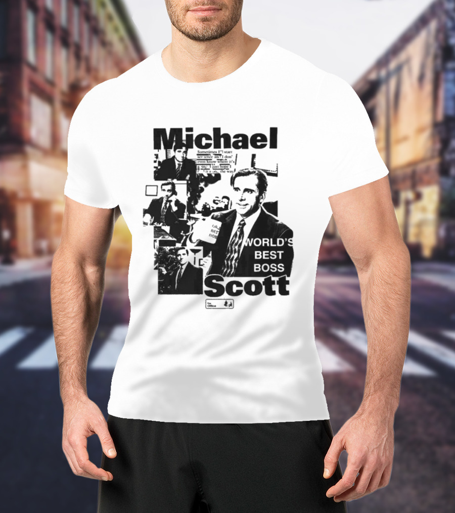 Michael Scott World's Best Boss The Office Iconic TV Comedy T-Shirt
