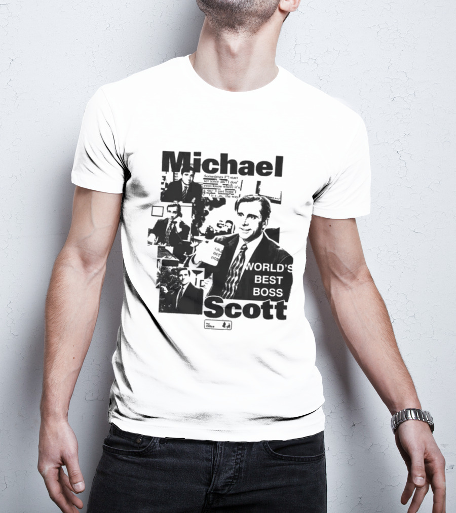 Michael Scott World's Best Boss The Office Iconic TV Comedy T-Shirt