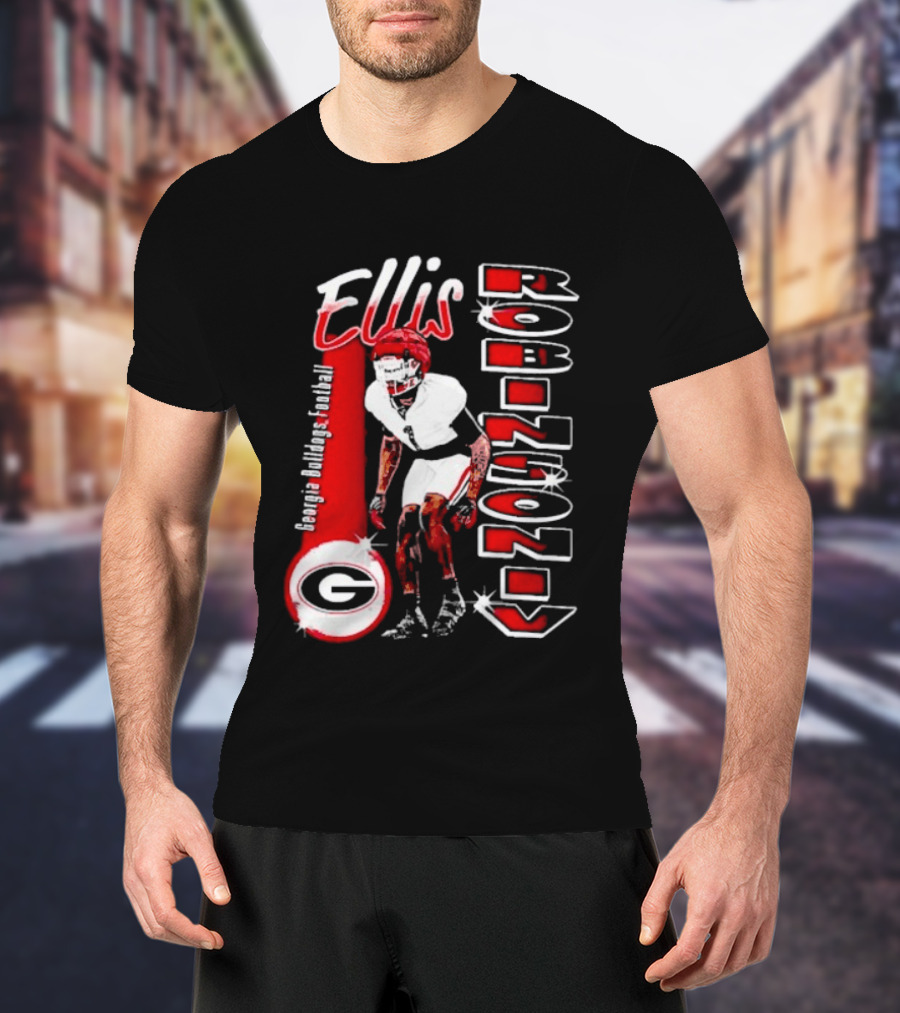 Ellis Robinson IV Georgia Bulldogs Football Illustrated T-Shirt