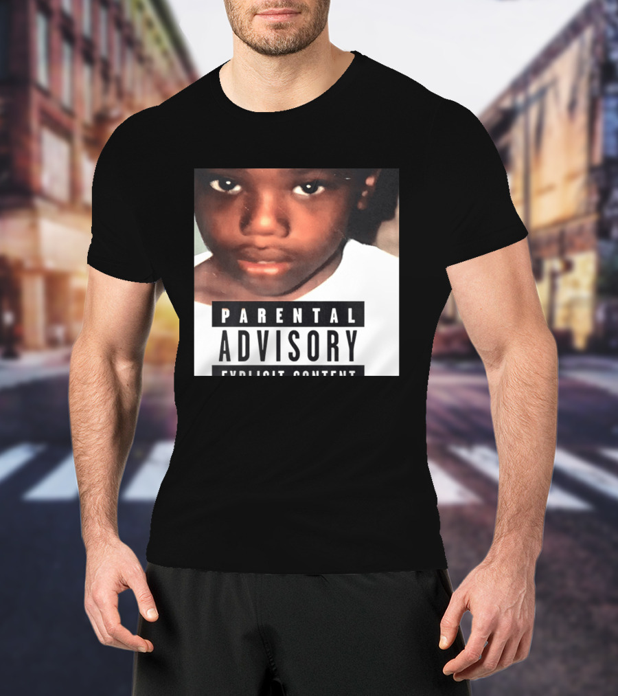 Parental Advisory Explicit Content Young Boy Image T-Shirt