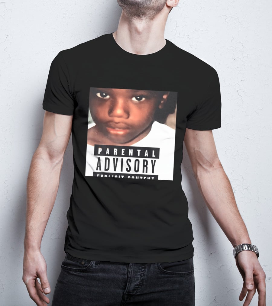 Parental Advisory Explicit Content Young Boy Image T-Shirt