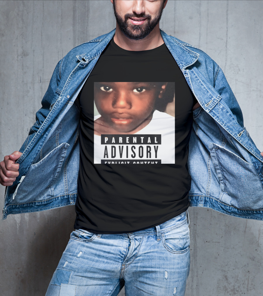 Parental Advisory Explicit Content Young Boy Image T-Shirt