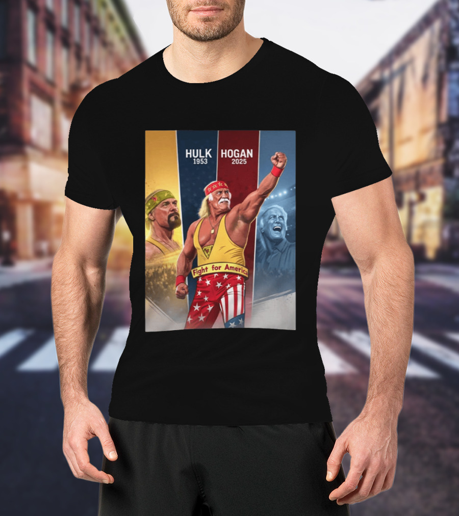 Hulk Hogan Fight For America 1953 2025 T-Shirt