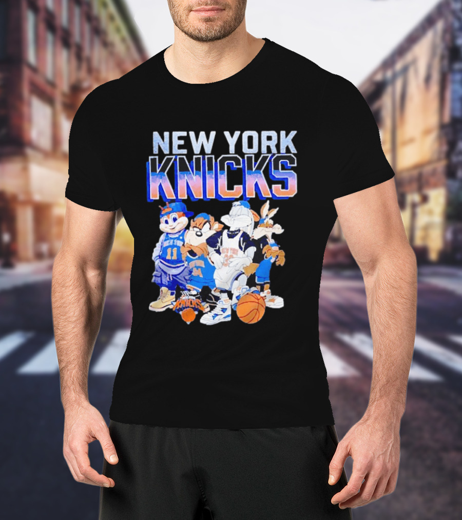 New York Knicks Looney Tunes Basketball Collaboration T-Shirt