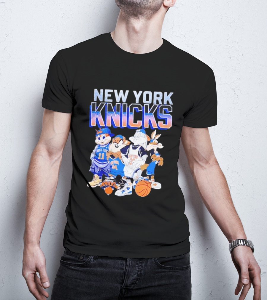 New York Knicks Looney Tunes Basketball Collaboration T-Shirt