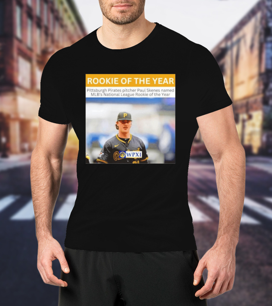 Rookie Of The Year Pittsburgh Pirates Pitcher Paul Skenes National League Award WPXI T-Shirt