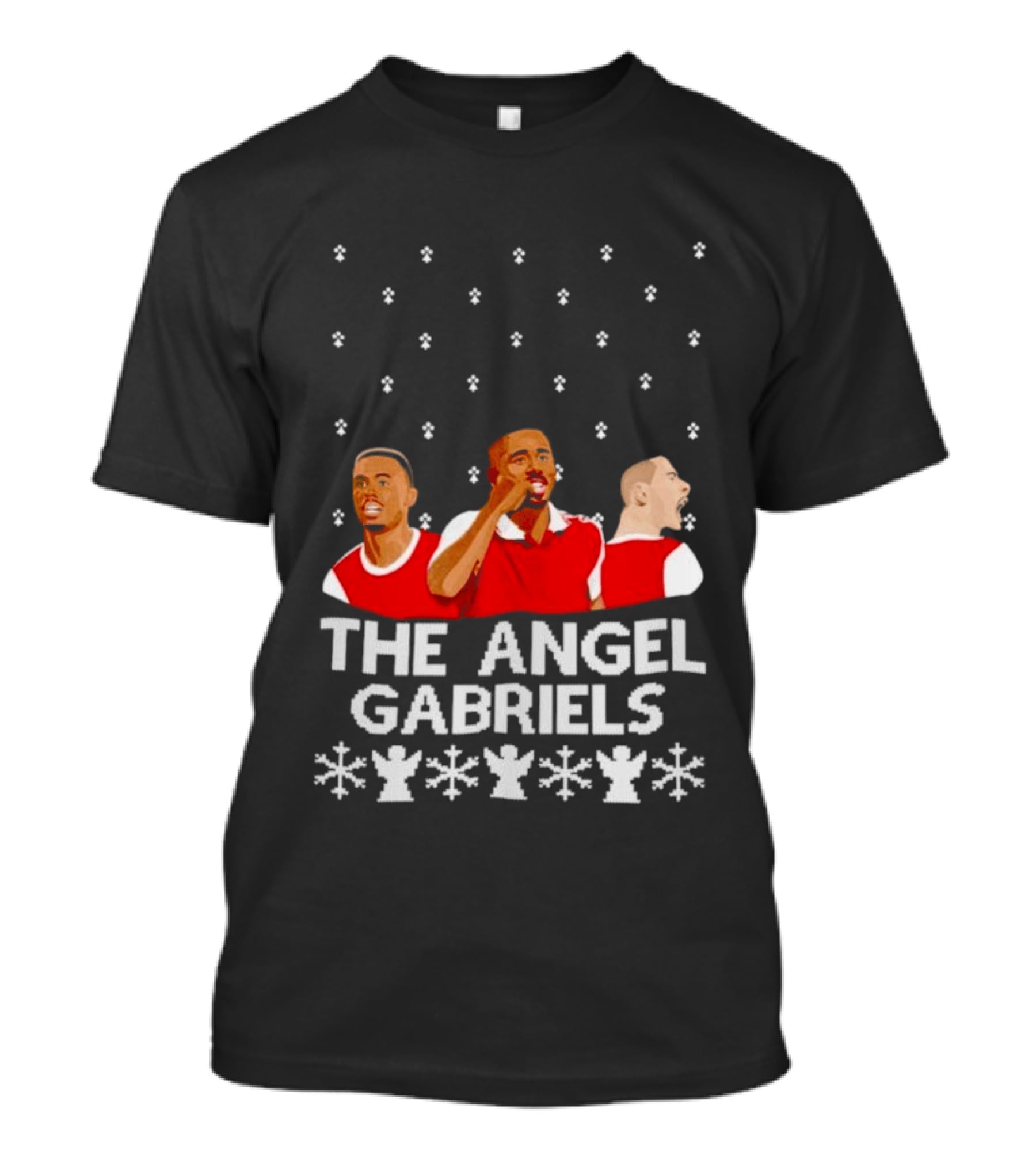The Angel Gabriels Christmas Soccer Players Snowflakes T-Shirt
