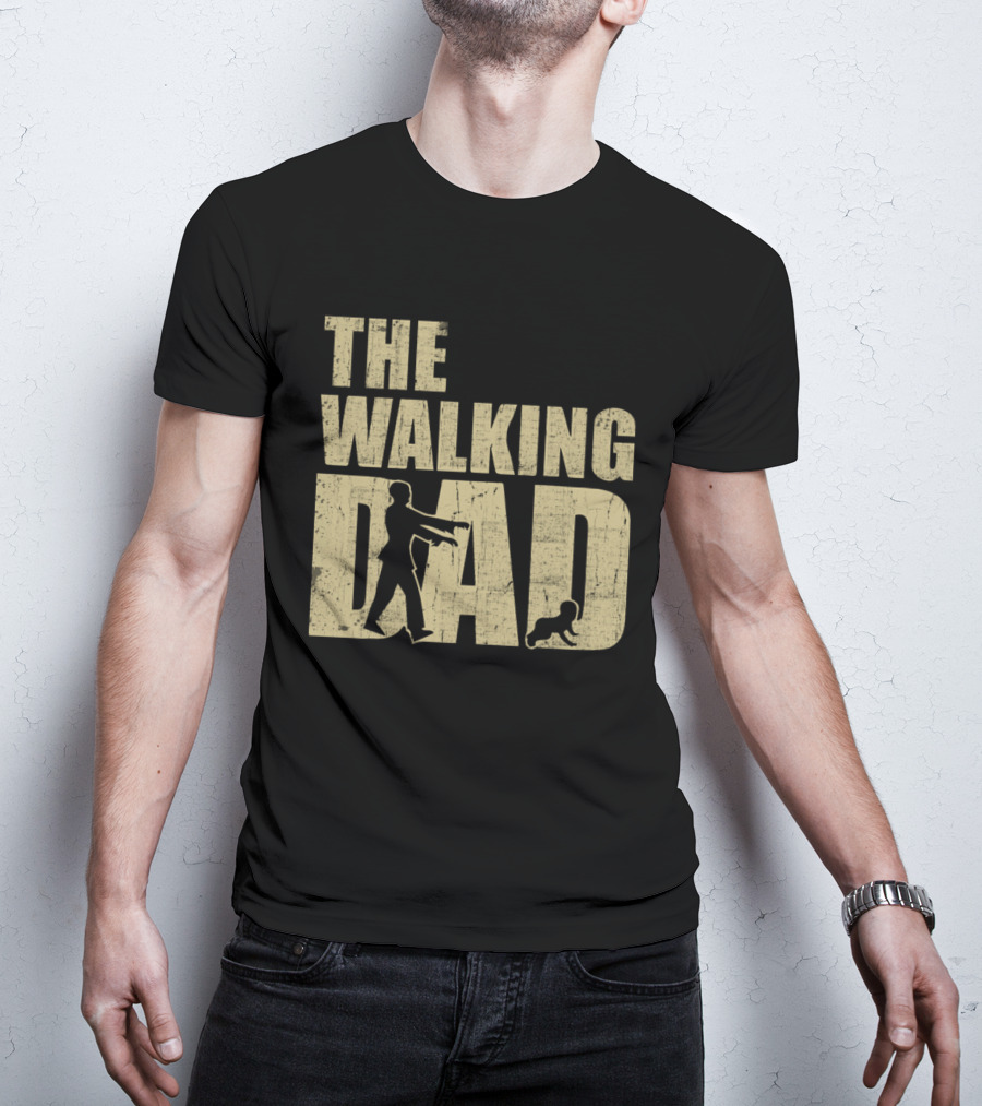 The Walking Dad Zombie Parody Dad And Baby T-Shirt