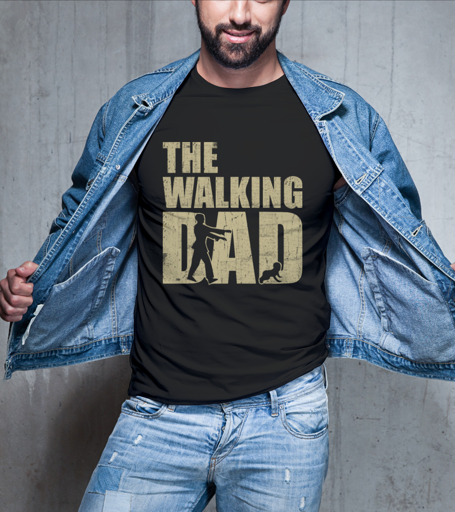 The Walking Dad Zombie Parody Dad And Baby T-Shirt