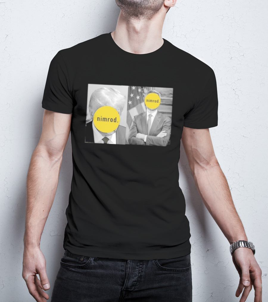 Trump JD Vance Nimrod Yellow Circle Comedy T-Shirt