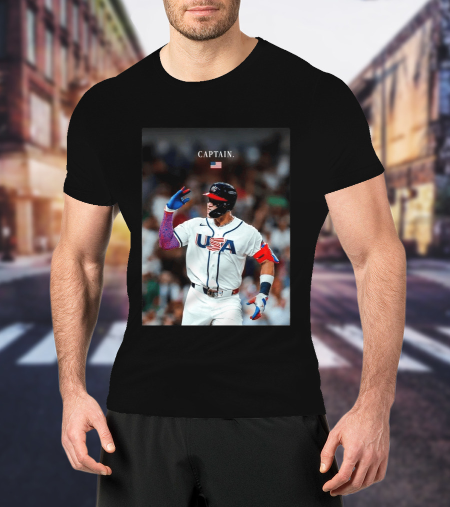 Aaron Judge Captain USA Team 2026 World Baseball T-Shirt