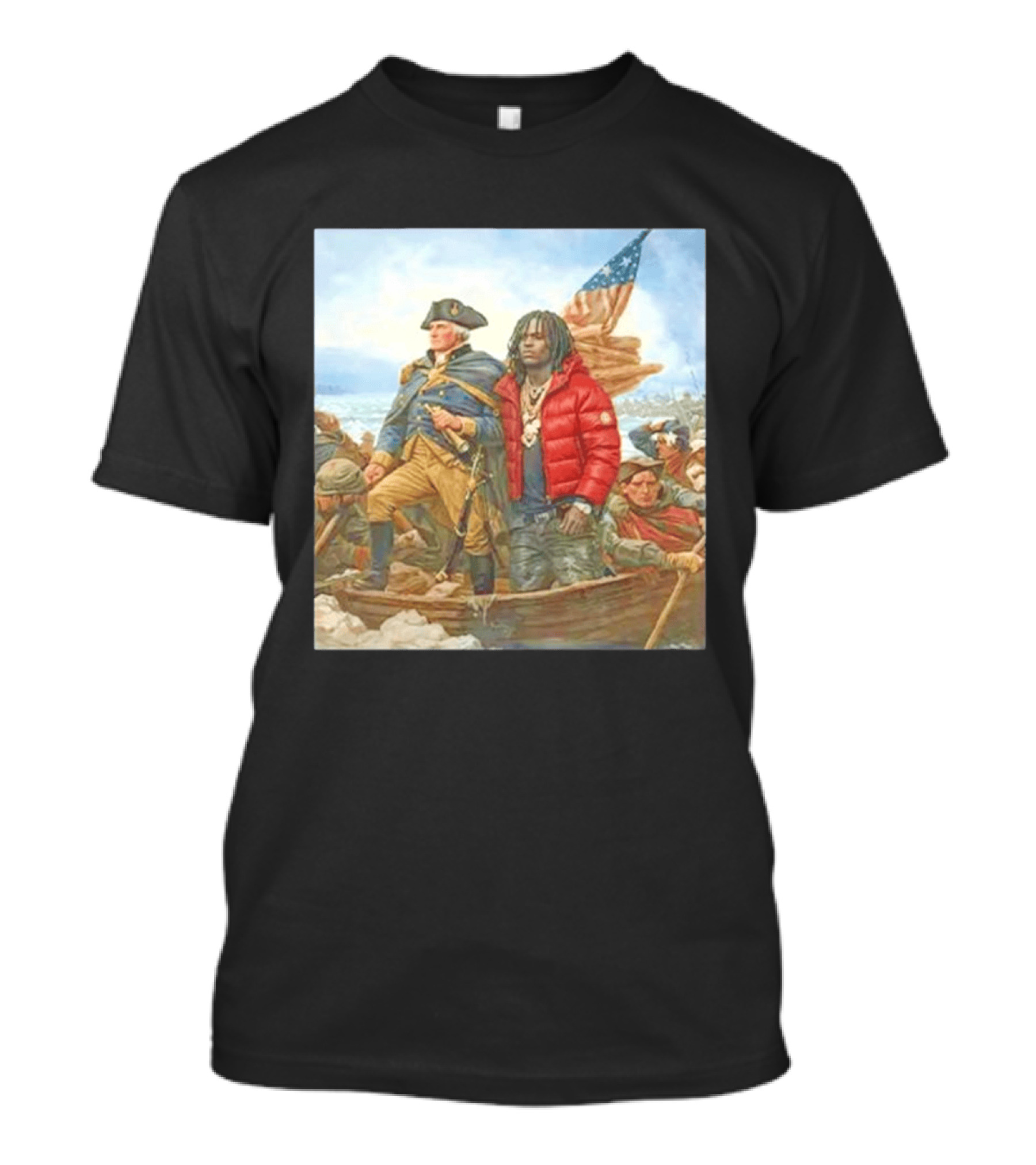Chief Keef George Washington Parody Crossing The Delaware T-Shirt