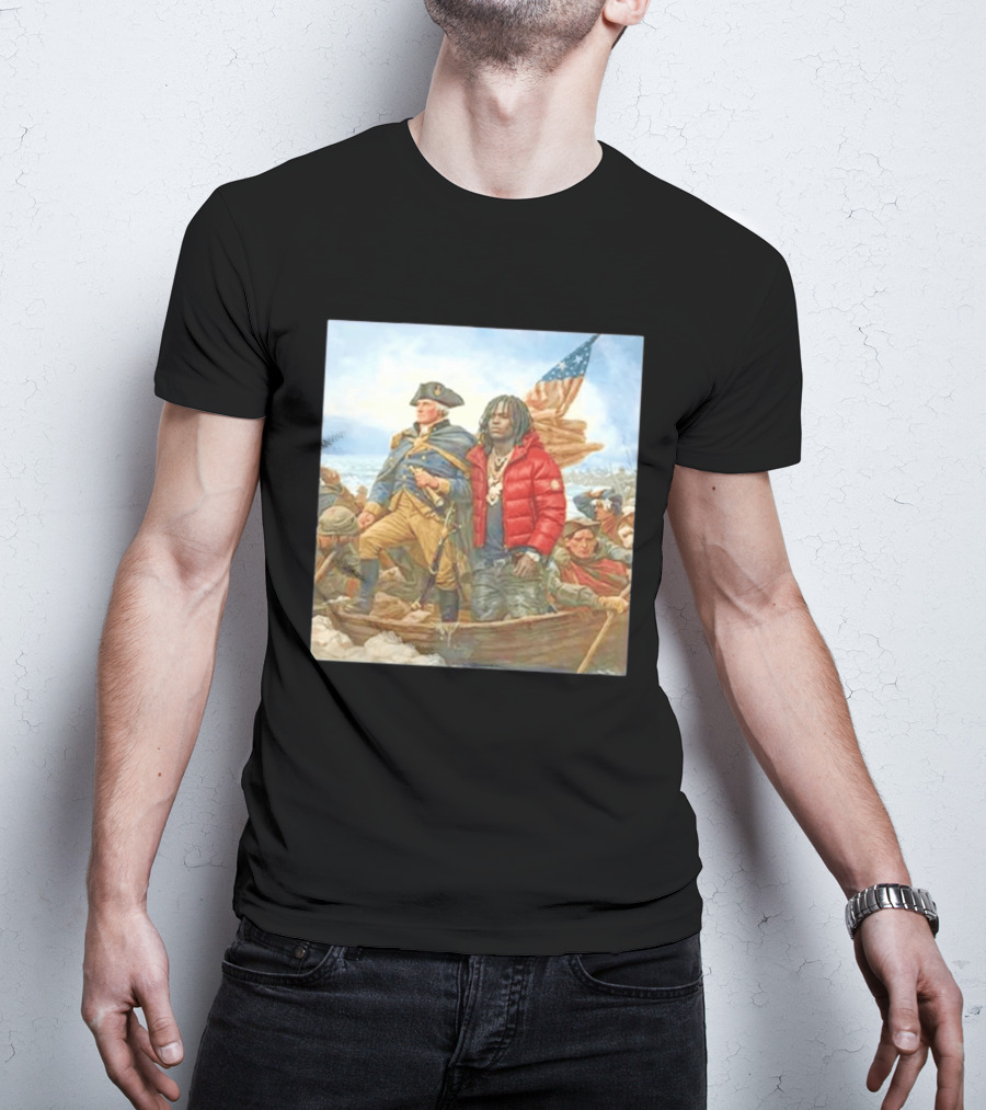 Chief Keef George Washington Parody Crossing The Delaware T-Shirt