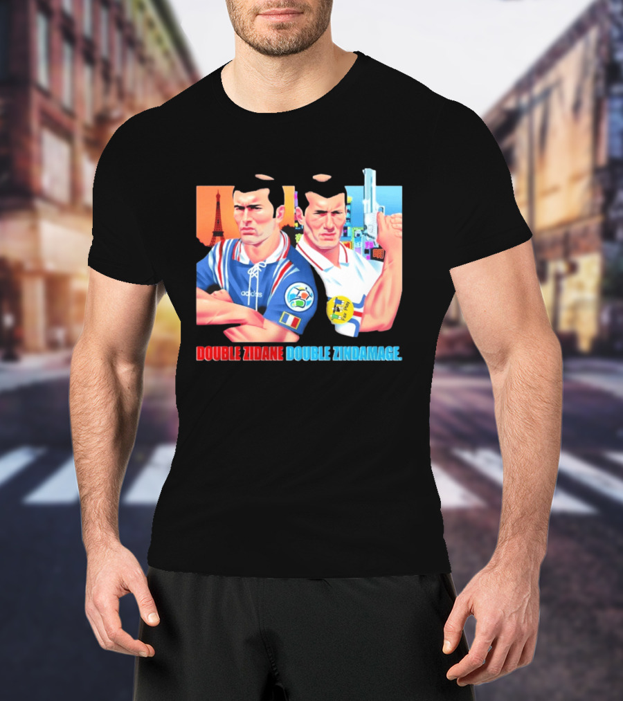 Double Zidane Double Zindamage Hong Kong Pop Up Cult Kits Paris T-Shirt