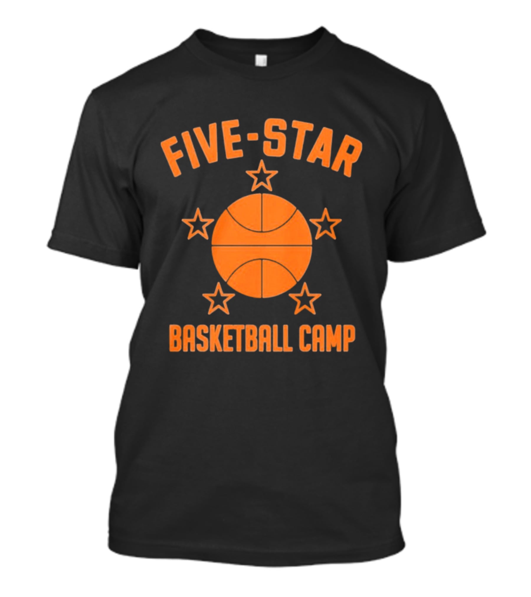 Five Star Basketball Camp Iconic Orange Basketball And Stars T-Shirt