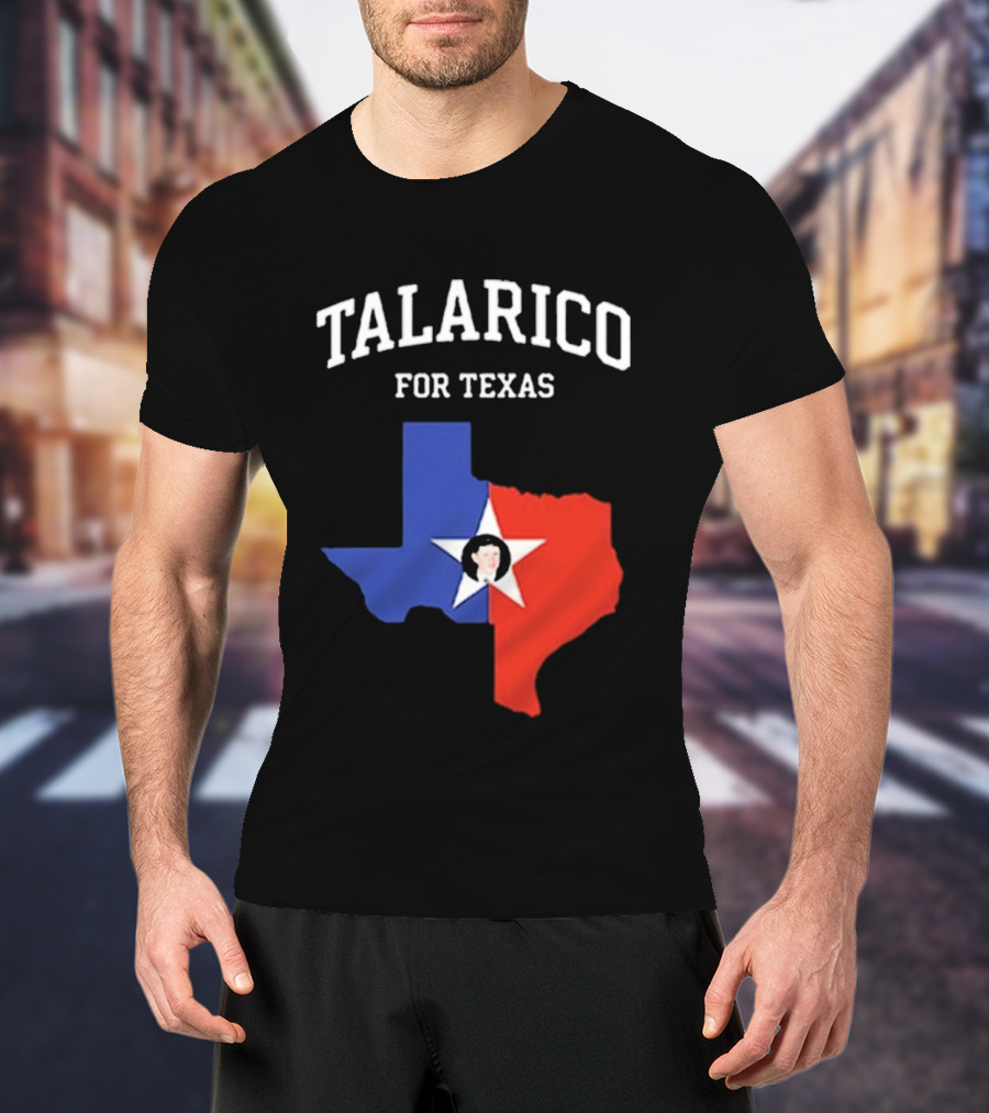 Talarico For Texas State Map Red White Blue Star T-Shirt