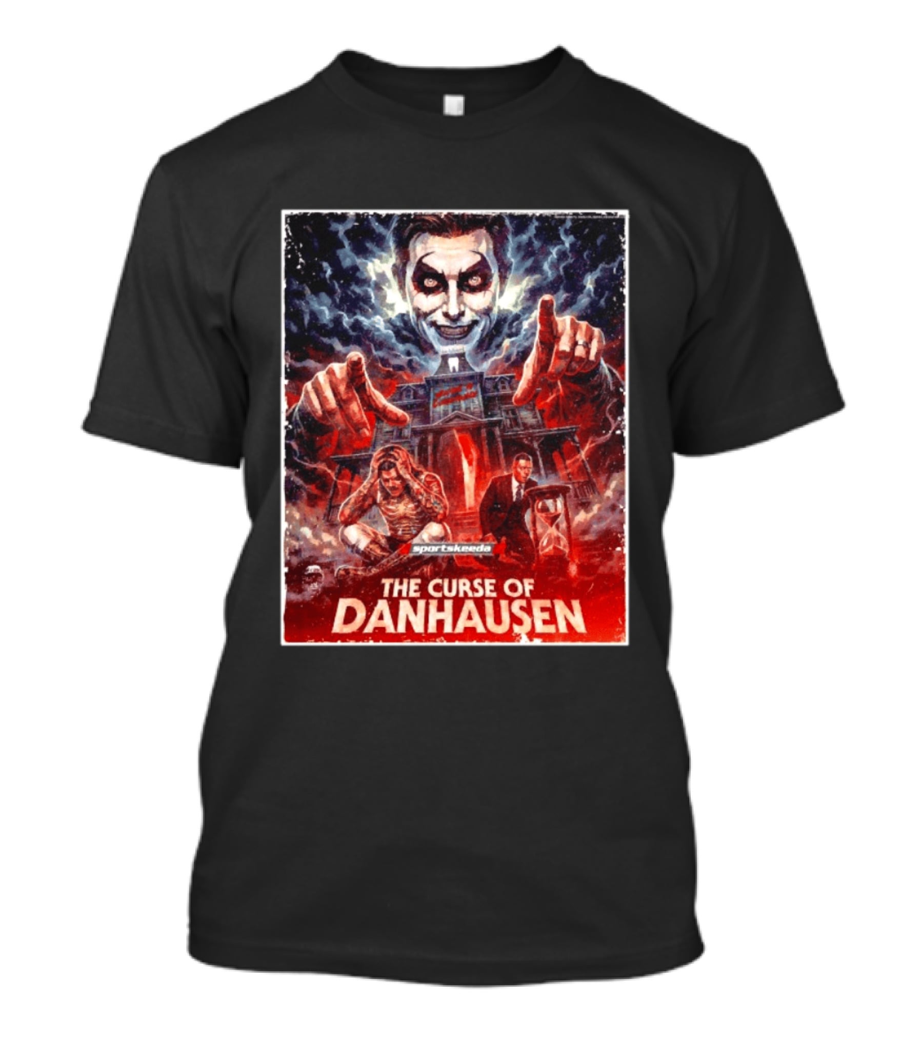 The Curse Of Danhausen Sportskeeda WWE Men For Sale Ships Free T-Shirt