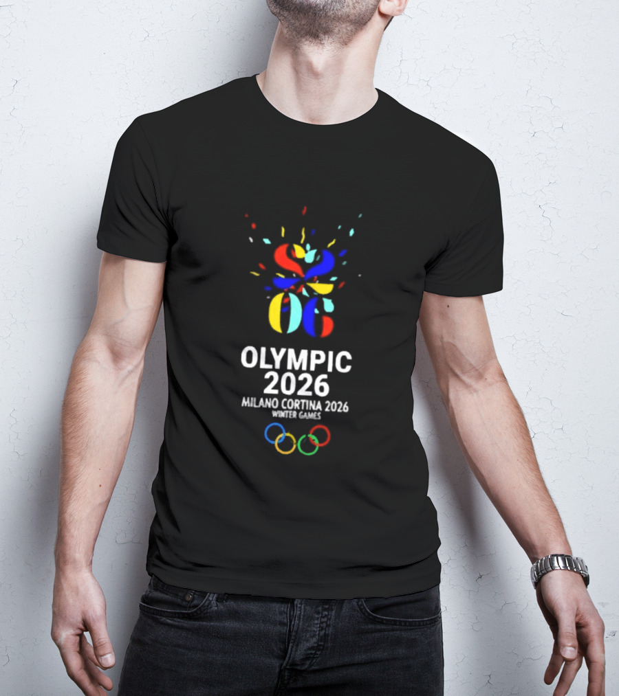 Olympic 2026 Milano Cortina Winter Games Colorful Rings T-Shirt