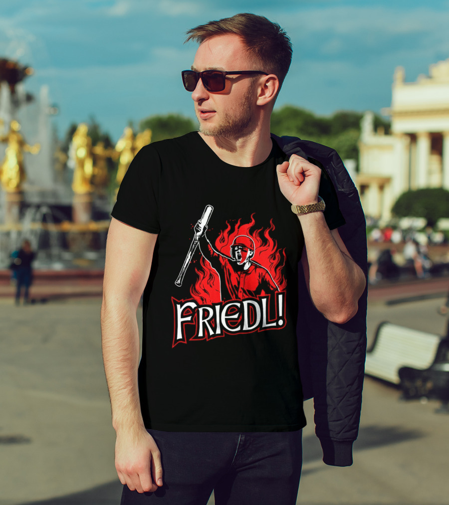 Friedl Awesome Baseball Fire T-Shirt
