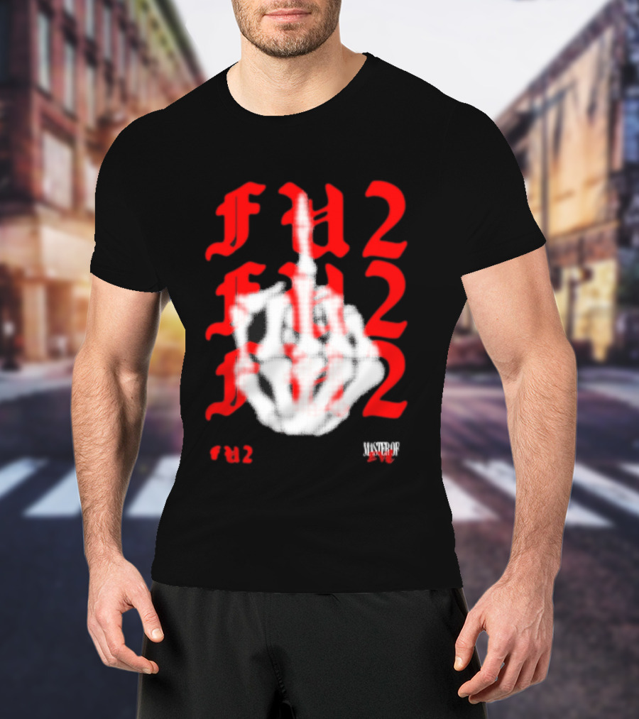 FU2 Middle Finger Three 6 Mafia Master Of Evil T-Shirt