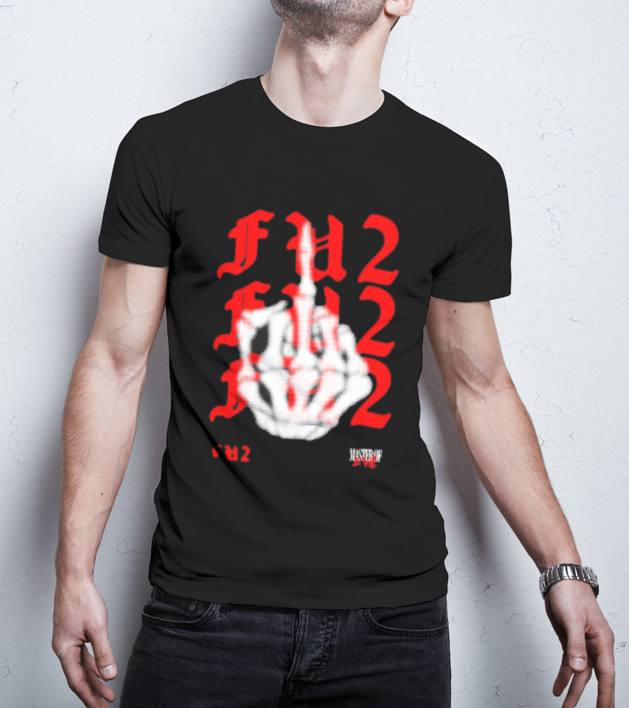FU2 Middle Finger Three 6 Mafia Master Of Evil T-Shirt