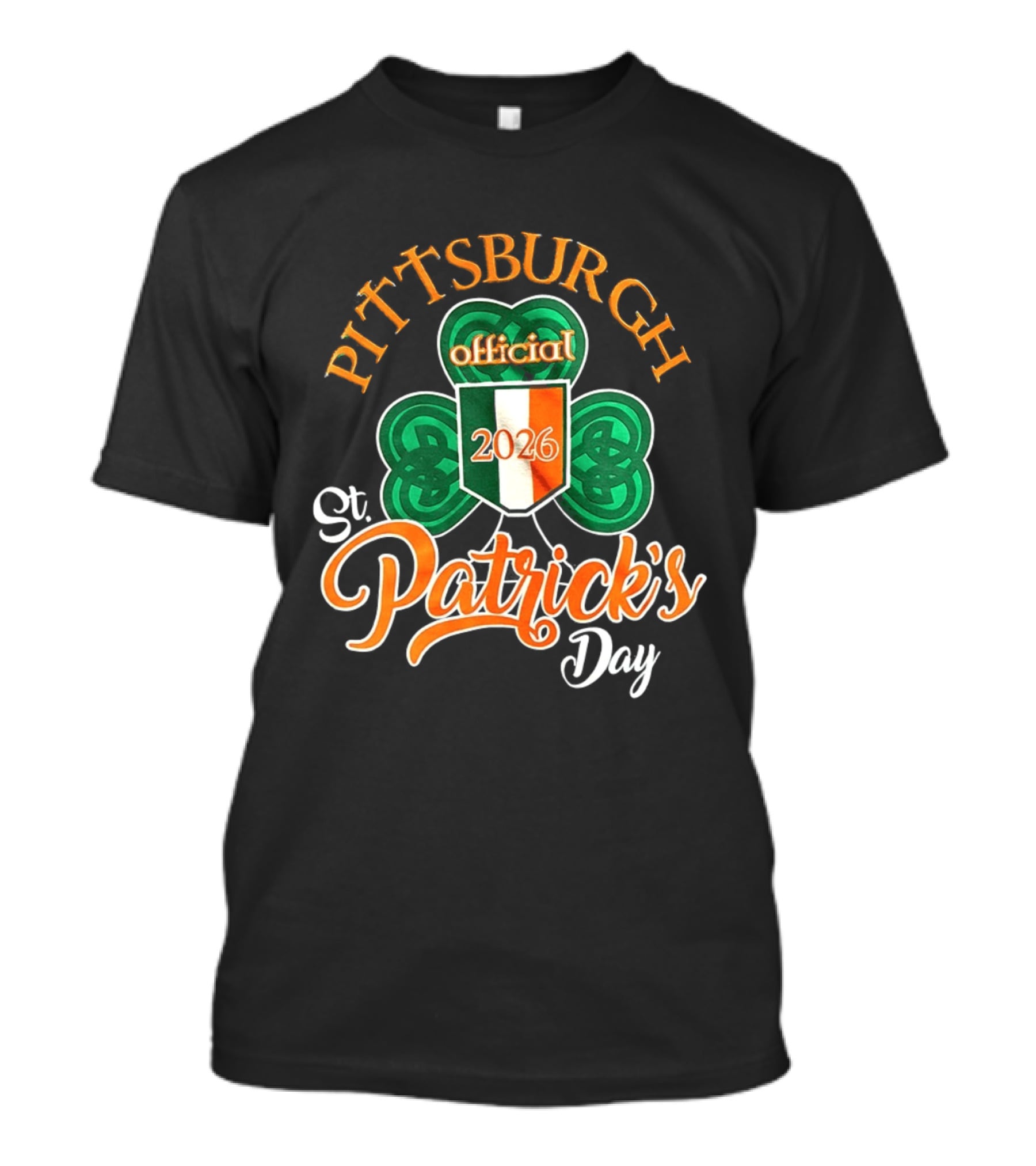 Pittsburgh Official St Patrick's Day 2026 Shamrock Irish Flag T-Shirt