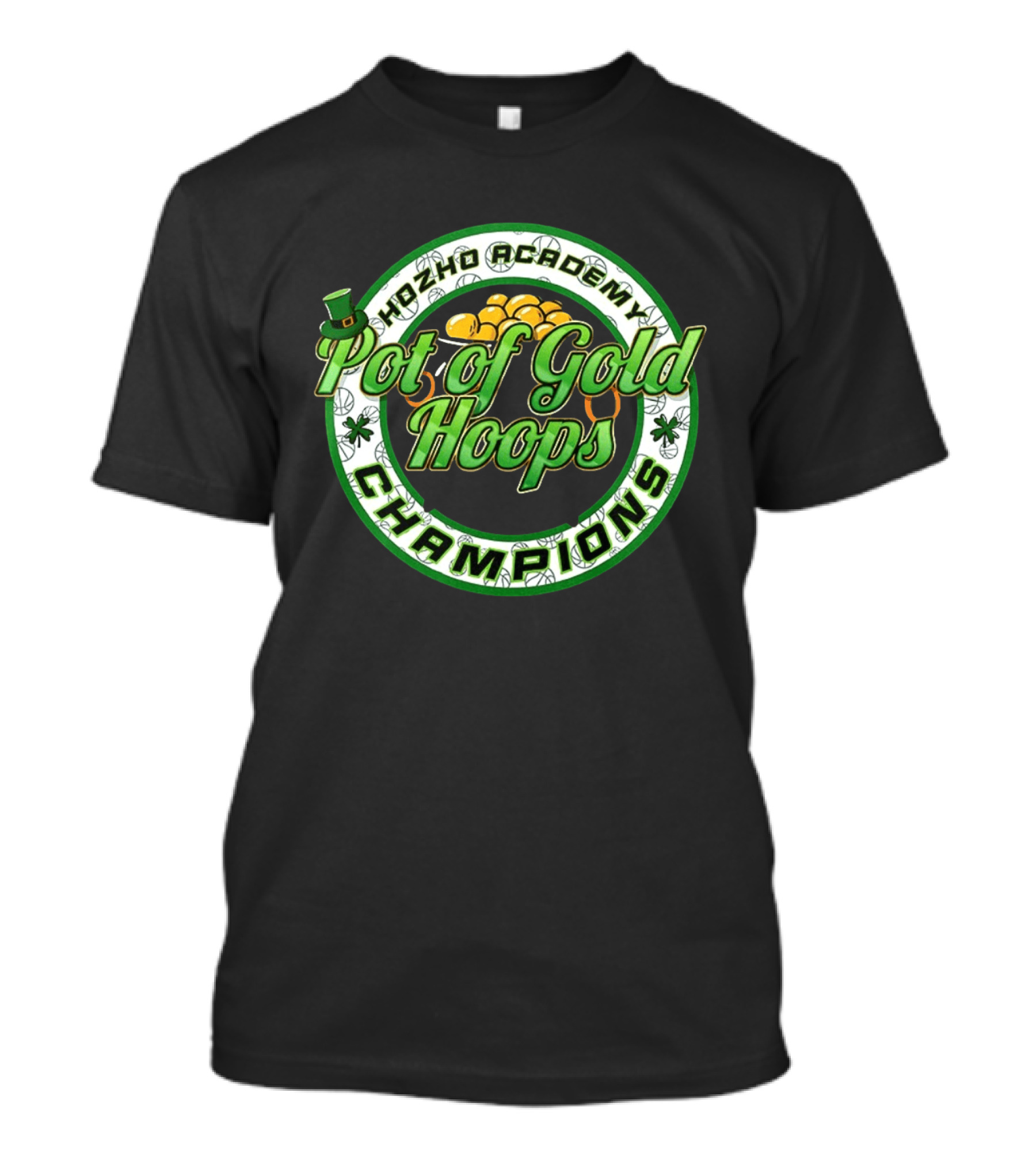 Hozho Academy Pot Of Gold Hoops Champions Saint Patrick's Day T-Shirt