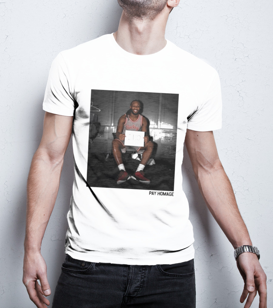 Buckeye Jersey Bruce Thornton 110 Pay Homage Locker Room T-Shirt