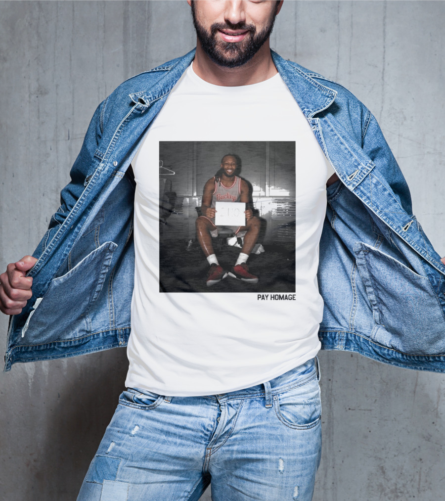 Buckeye Jersey Bruce Thornton 110 Pay Homage Locker Room T-Shirt