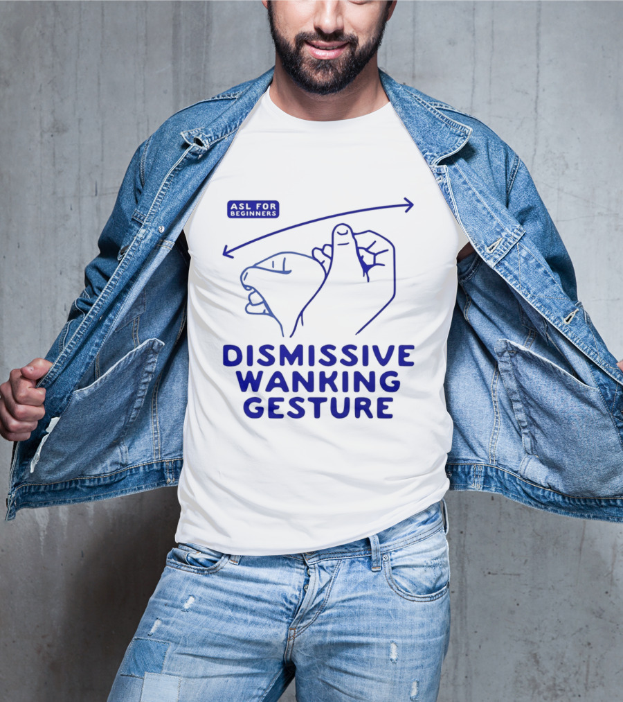 Sorry Offended Dismissive Wanking Gesture T-Shirt