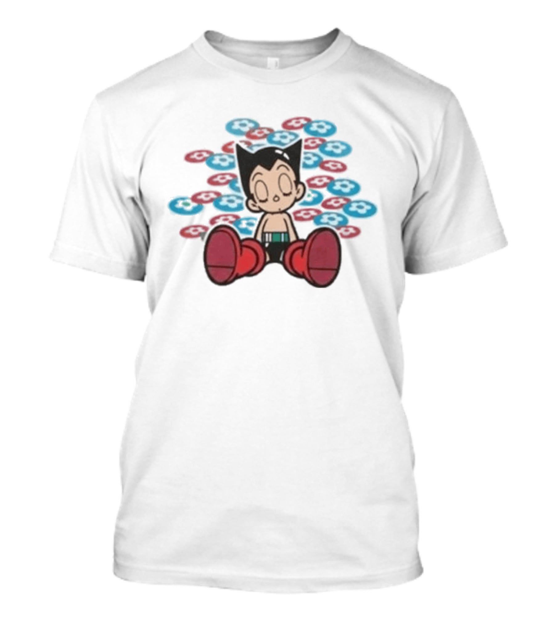 Vandythepink Astro Boy Floral Meditative Pose T-Shirt