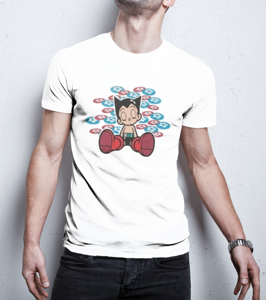 Vandythepink Astro Boy Floral Meditative Pose T-Shirt