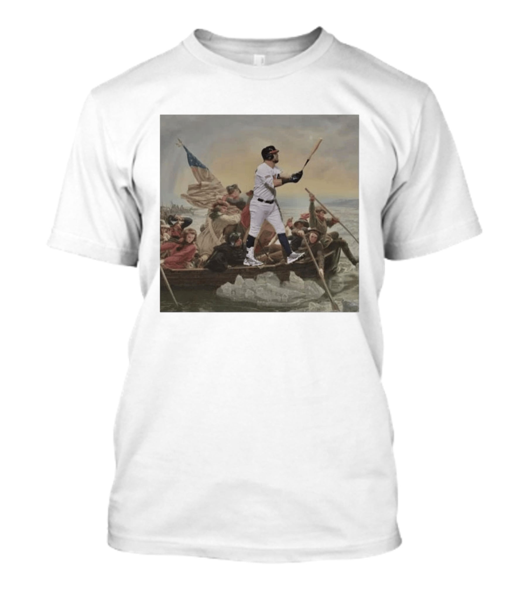 Washington Crossing The Delaware Incredible Obvious Baseball Fusion T-Shirt