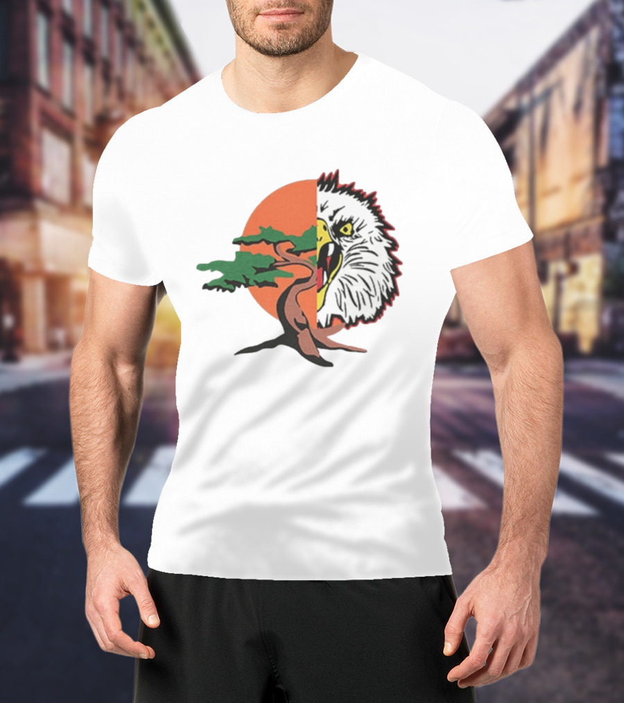 Miyagi Fang Karate Tree Eagle Sunset T-Shirt