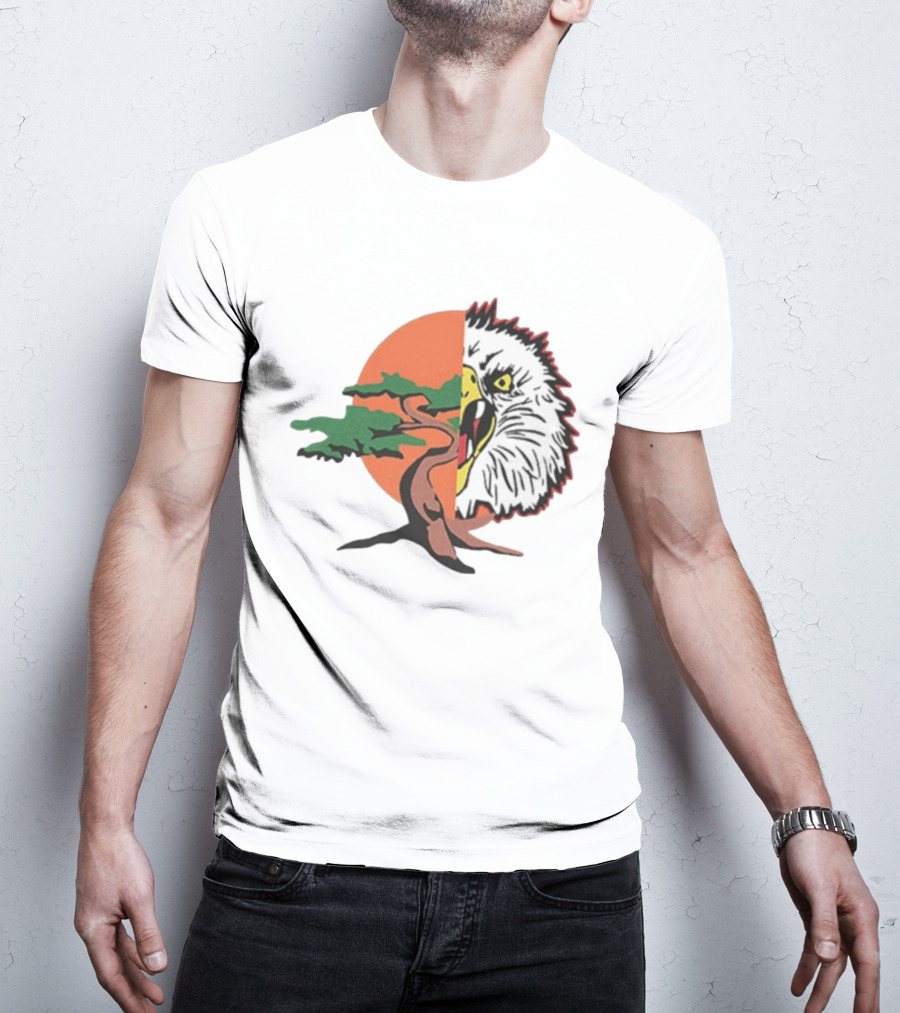 Miyagi Fang Karate Tree Eagle Sunset T-Shirt