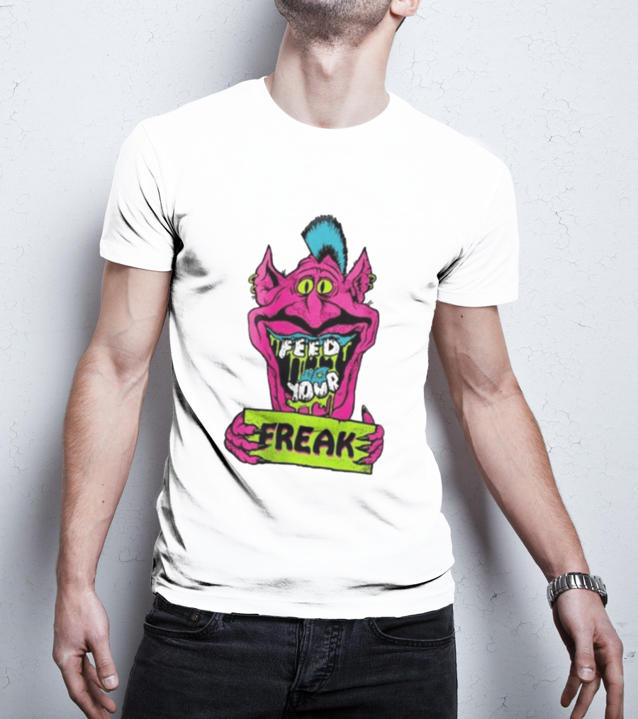 Feed Your Freak Monster Old School Psychedelic Punk T-Shirt