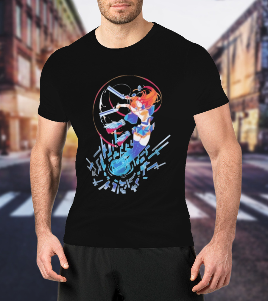 Noel Vermillion Blazblue Action Pose Dynamic T-Shirt