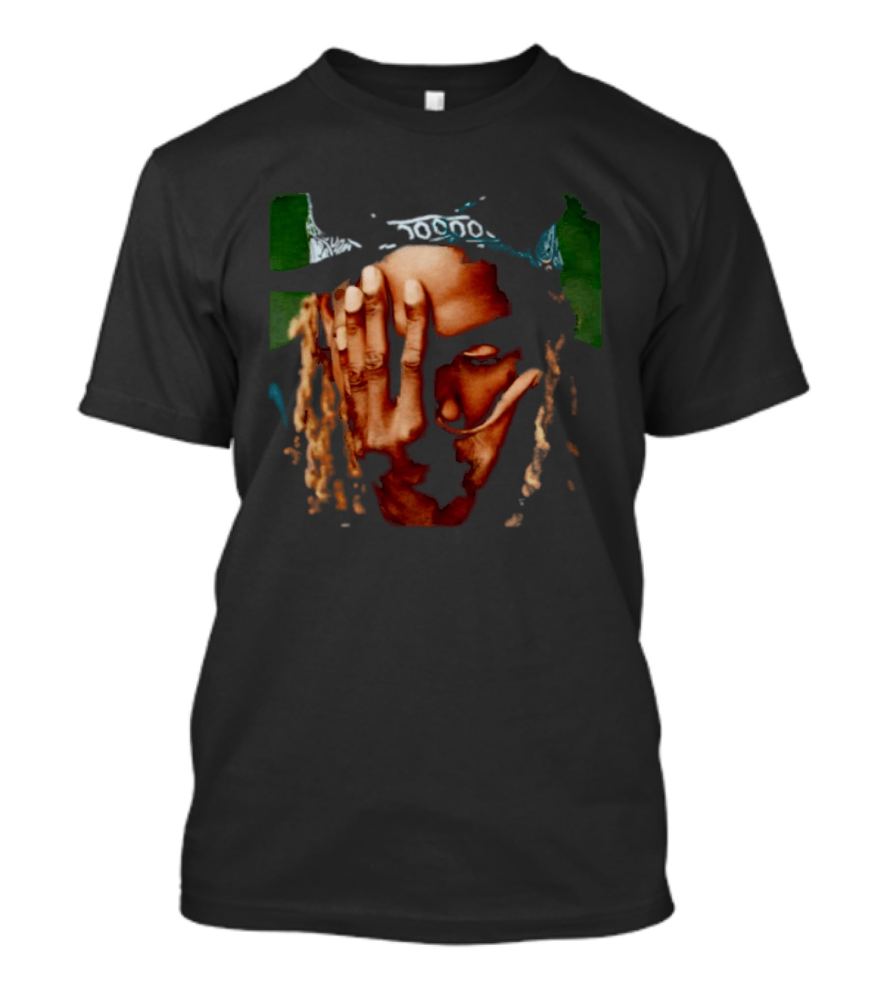 Fetty Wap Hand Gesture Illustration With Green Accents T-Shirt