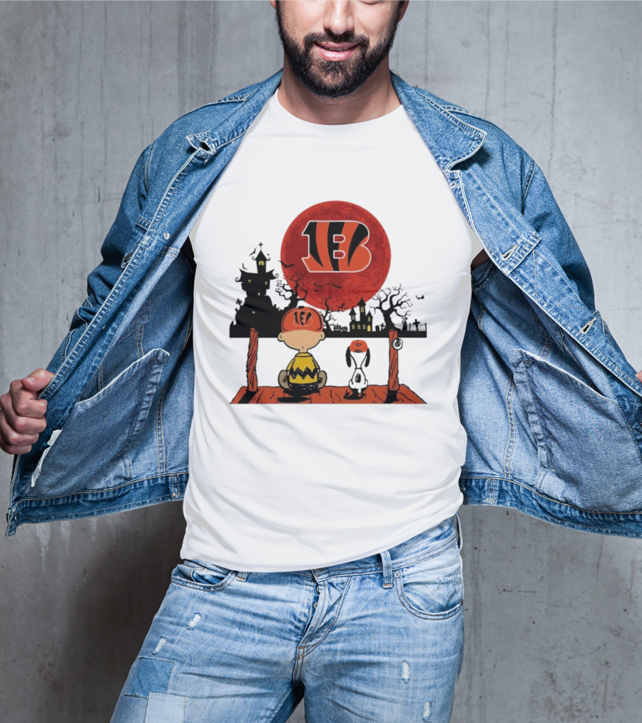 Charlie Brown Snoopy Cincinnati Bengals Halloween 2024 T-Shirt