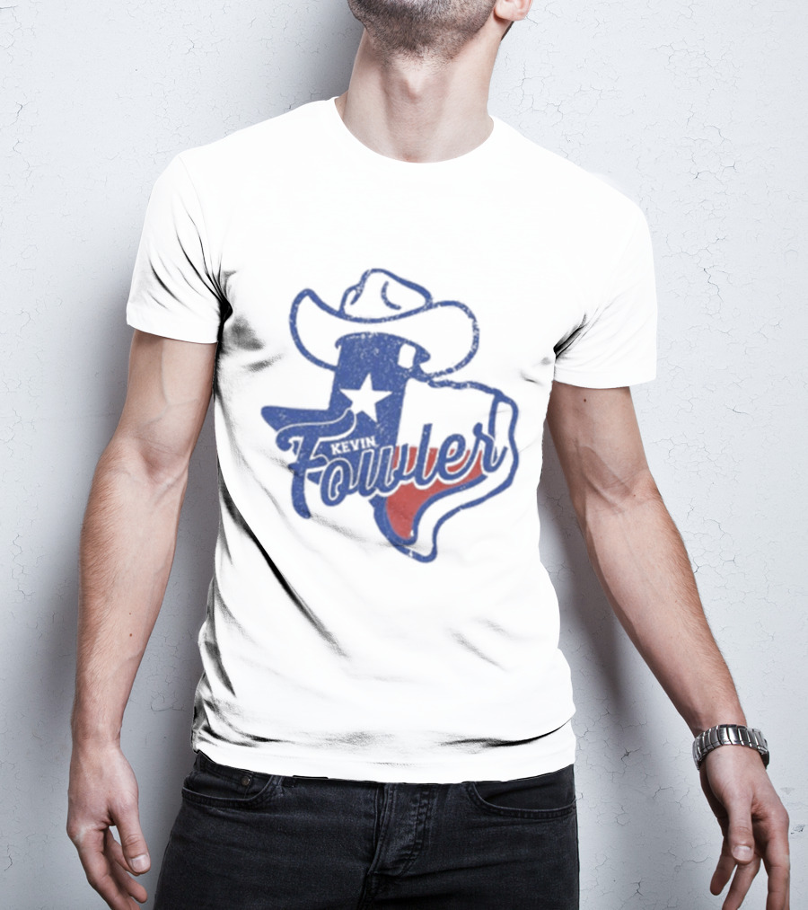 Kevin Fowler Texas Outline Hat Cowboy Star T-Shirt