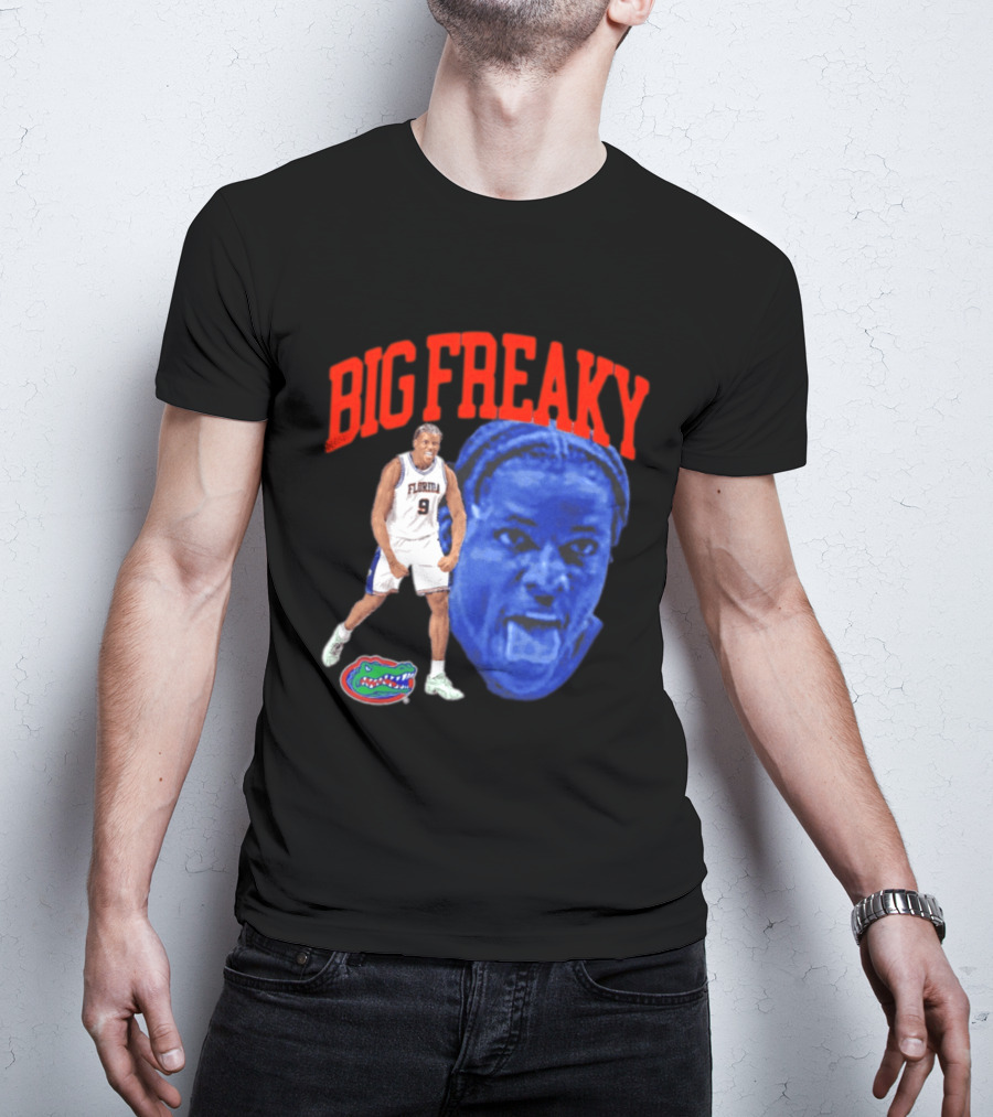 Florida Gators Rueben Chinyelu Big Freaky NBA Player Action T-Shirt