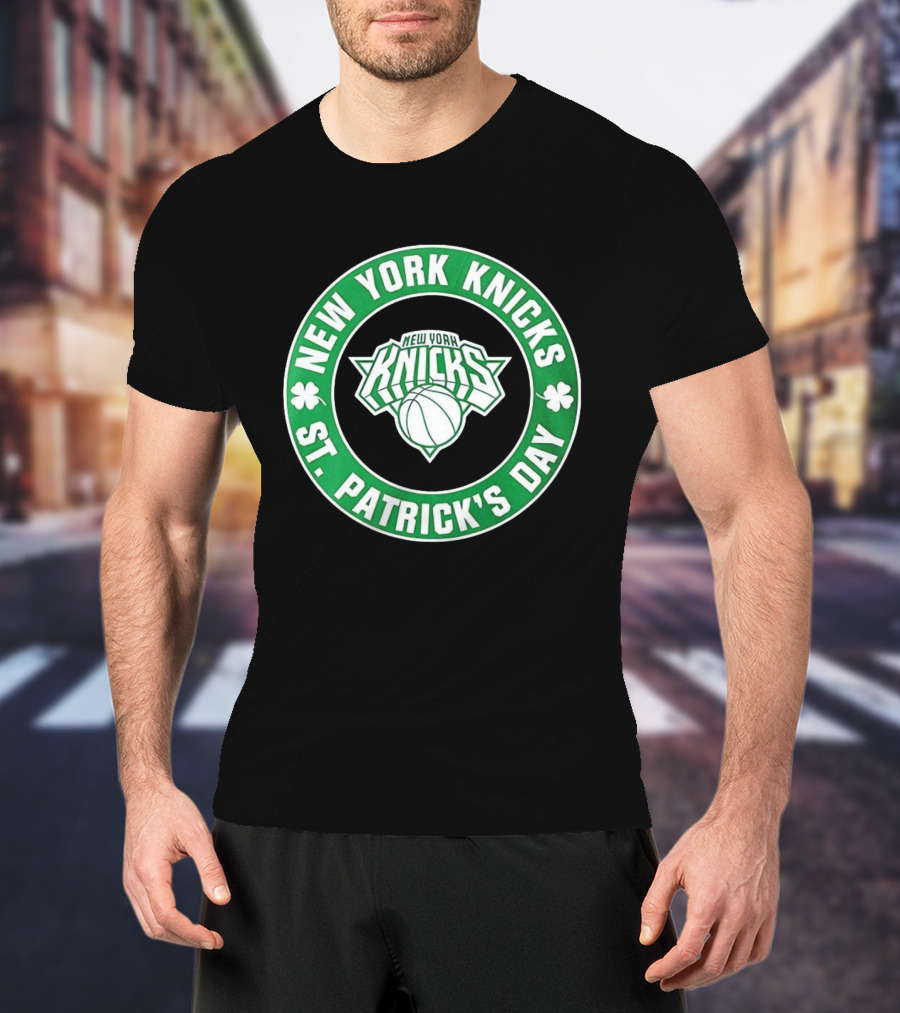 Shamrock Green New York Knicks St Patrick's Day Basketball Celebration T-Shirt