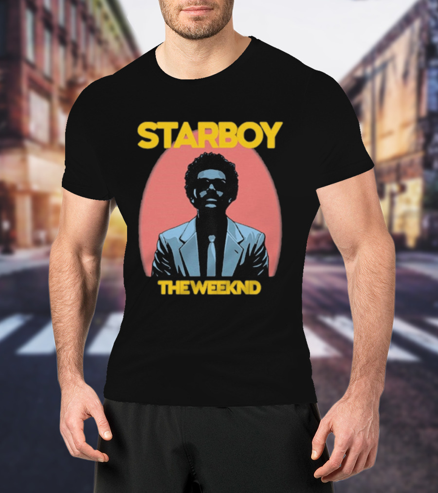 Starboy The Weeknd Music Icon Bold Yellow T-Shirt