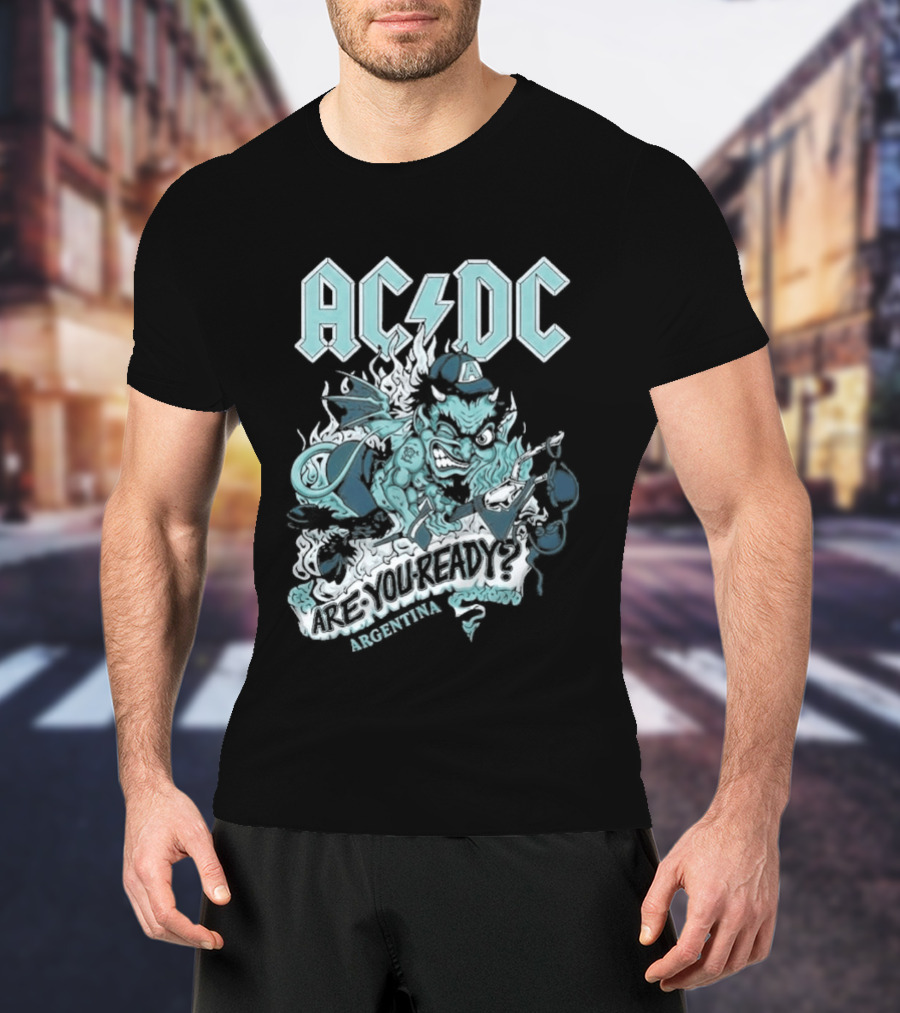 AC DC Are You Ready PWR Up World Tour 2026 Estadio River Plate Buenos Aires Argentina March T-Shirt