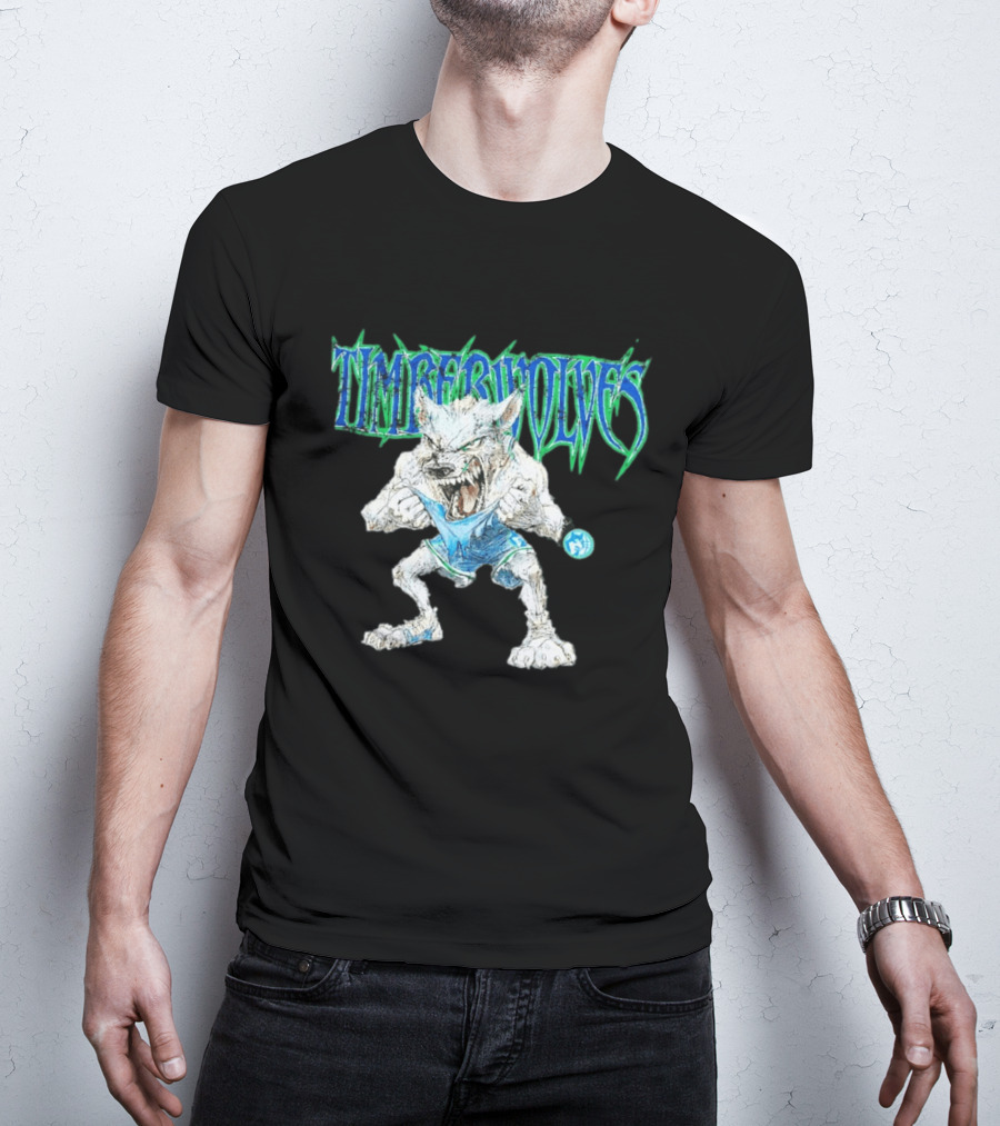 Timberwolves Mascot Crunch The Wolf Fierce T-Shirt