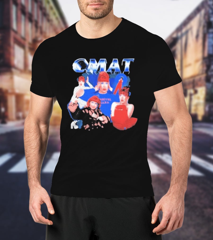 CMAT Retro Pop Style Collage With Colorful Characters T-Shirt