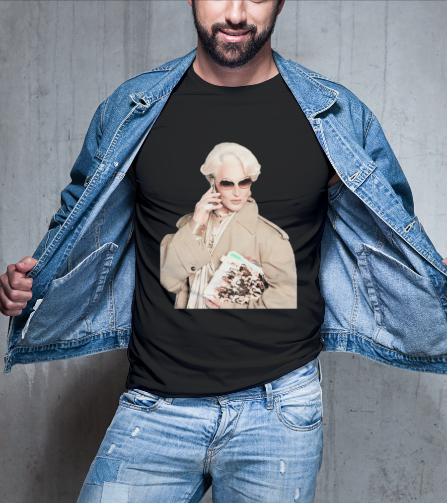 Miranda Priestly Iconic Fashion Boss With Sunglasses And Phone T-Shirt