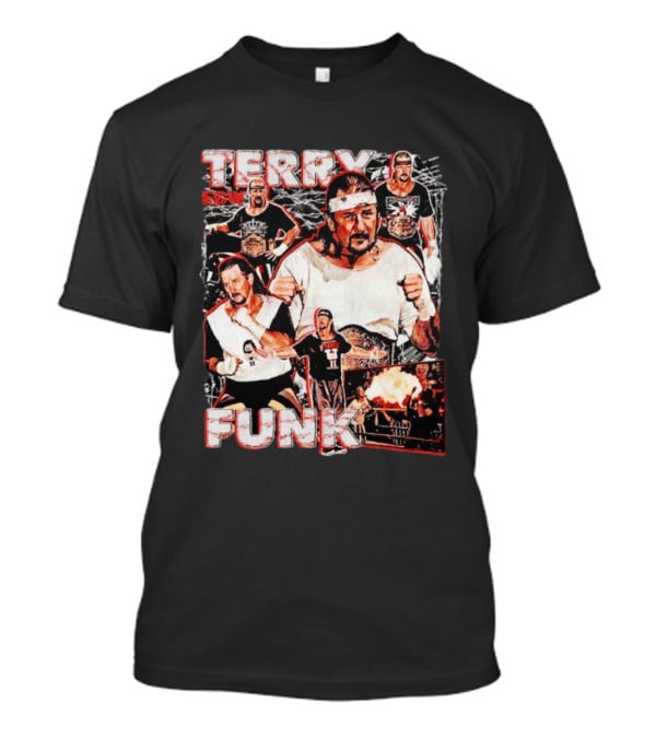 Terry Funk ECW Wrestling Collage T-Shirt